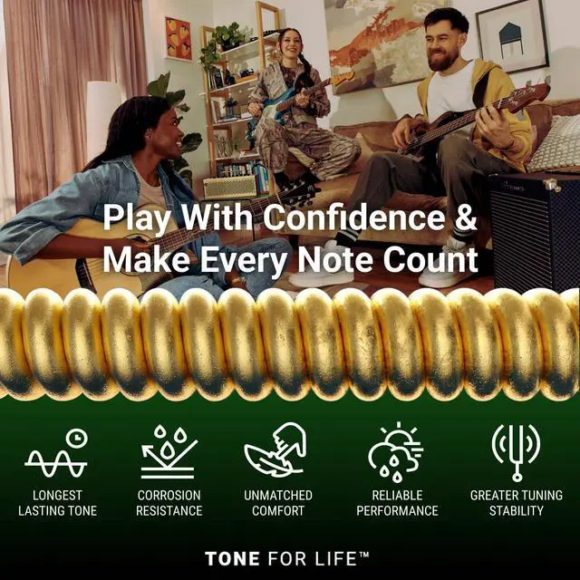 Alt view image 5 of 7 - Strings, Electric Bass Guitar Strings, Stainless Steel with NANOWEB Technology, Longest-Lasting Bright Tone with Comfortable Feel, 5-String Set, Long Scale, Light/Medium 45-135