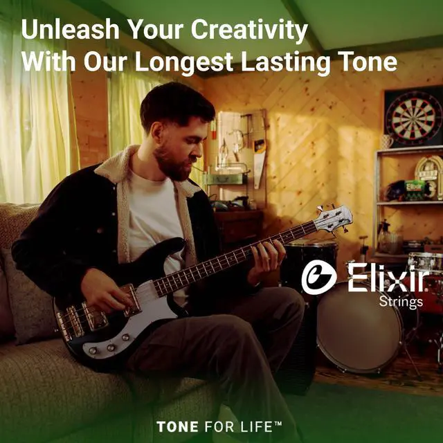 Alt view image 6 of 7 - Strings, Electric Bass Guitar Strings, Stainless Steel with NANOWEB Technology, Longest-Lasting Bright Tone with Comfortable Feel, 5-String Set, Long Scale, Light/Medium 45-135