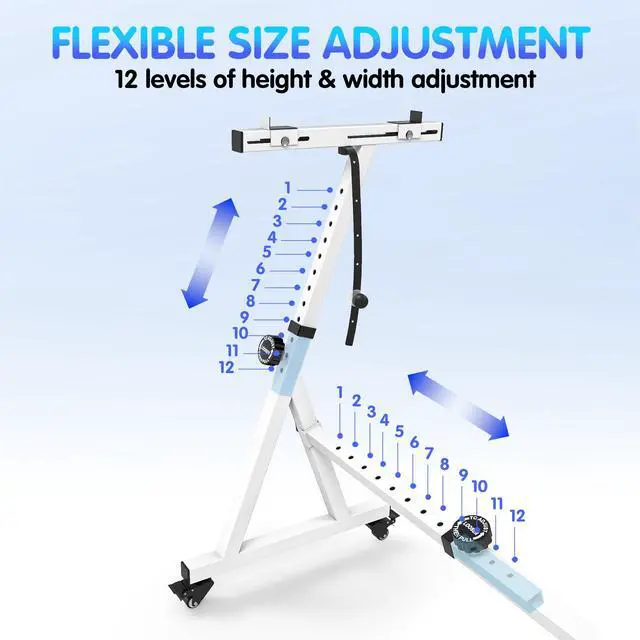 Alt view image 4 of 7 - Universal Z-style Heavy-Duty Piano Keyboard Stand - Adjustable and Portable for 61/88 Keys (White)
