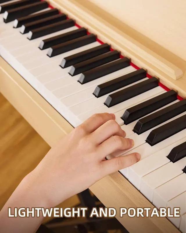 Alt view image 6 of 7 - Digital Piano 88 key Semi Weighted Keyboard With X Stand & Sustain Pedal, Full-Size Beginner Electric Piano For Bluetooth, Headphone Mode, USB-MIDI