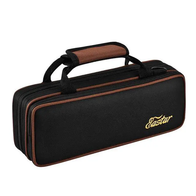 Alt view image 7 of 7 - Piccolo Instrument for Beginners Students, Key of C Flute, Hard Case, Cleaning Kit, Gloves, 2-Piece, Silver Plated, EPC-2S