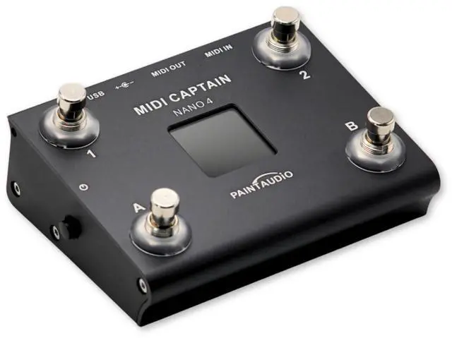 Main image of Paint Audio MIDI Captain NANO 4 Foot Controller Multi-Effects Keyboards Synthesizer USB-MIDI DAW DSP Software USB-HID Support Multi-state Switch Cycling (MIDI Captain NANO 4)