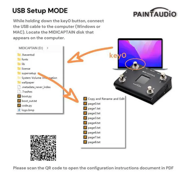 Alt view image 7 of 7 - Paint Audio MIDI Captain NANO 4 Foot Controller Multi-Effects Keyboards Synthesizer USB-MIDI DAW DSP Software USB-HID Support Multi-state Switch Cycling (MIDI Captain NANO 4)