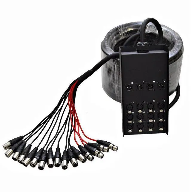 Main image of Speakers 12 Channel Low Profile XLR Send Circuit Board Snake Cable, XLR Splitter Cable, 100 Feet