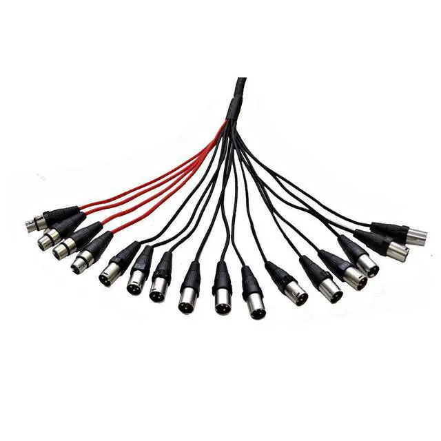 Alt view image 3 of 6 - Speakers 12 Channel Low Profile XLR Send Circuit Board Snake Cable, XLR Splitter Cable, 100 Feet