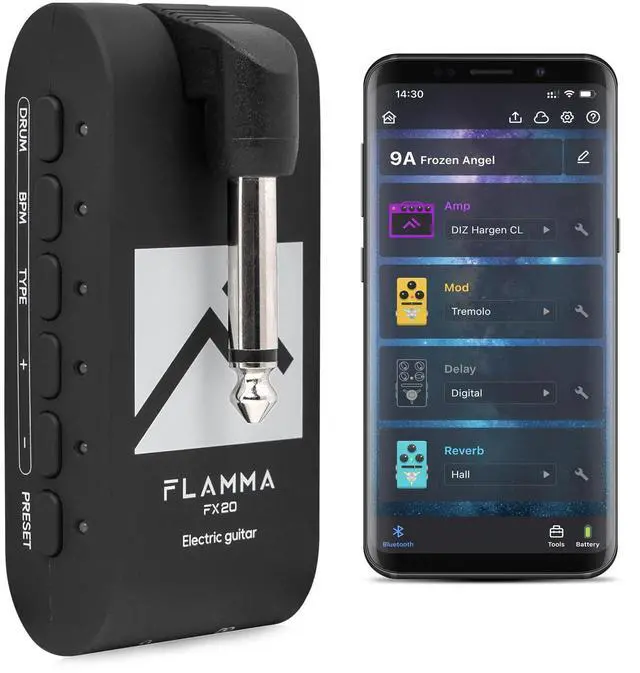 Main image of FX20 Guitar Headphone Amp with APP 40 Drum Grooves 52 Amp Modes 5 Delay 5 Reverb Effects 14 Modulations for Practice Recording and Creativity