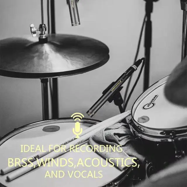 Alt view image 4 of 4 - CM2 Pencil Stick Condenser MicrophoneInterchangeable Omni,Cardioid and Super Cardioid Capsules for Acoustic Woodwind Instruments &Professional Audio Recording Acoustic