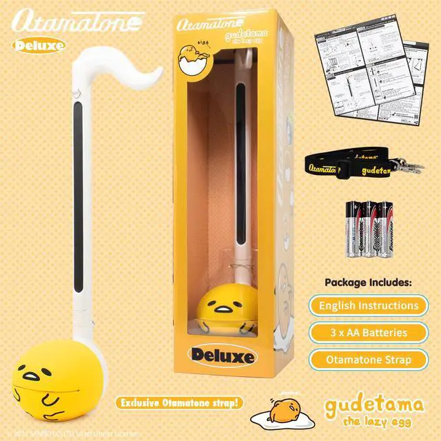 Alt view image 6 of 7 - Deluxe Japanese Sanrio Electronic Musical Instrument - Gudetama | Portable Digital Synthesizer from Japan by Maywa Denki with 3.5mm Aux Jack & Strap, Unique Gift for Teens & Adults