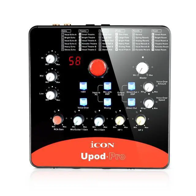 Alt view image 2 of 7 - Pro Audio UPod Pro recording USB Interface with DSP effect built-in