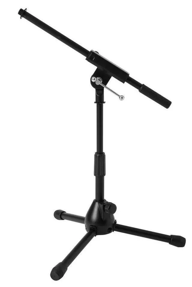 Alt view image 2 of 4 - JS-MCFB50 Low-Profile Mic Stand with Fixed-Length Boom W/Adjustable Height of 16" to 23" - 3 Pack