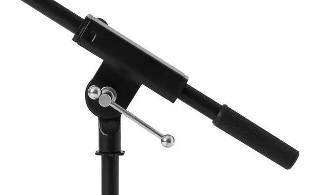 Alt view image 3 of 4 - JS-MCFB50 Low-Profile Mic Stand with Fixed-Length Boom W/Adjustable Height of 16" to 23" - 3 Pack