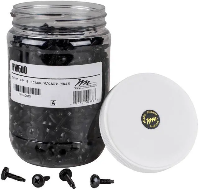 Main image of Middle Atlantic Products HW500 Trim-Head Rack Screws 500-Pack