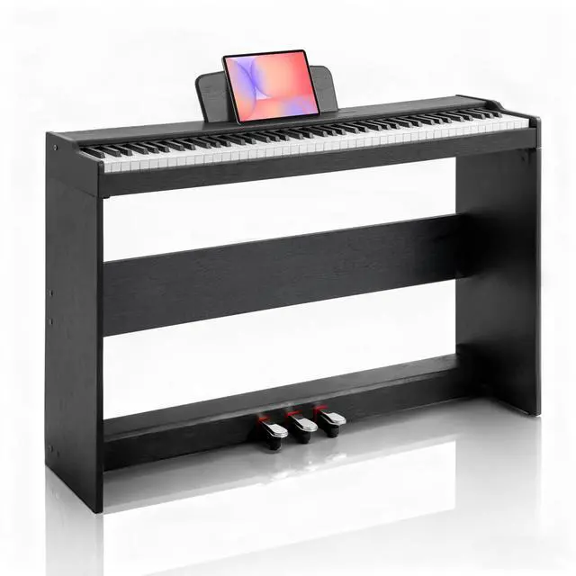 Main image of 88 Key Digital Piano with Semi-Weighted Keys | Electric Piano Keyboard for Beginners, Dual Speakers & Triple Pedal, Support USB-MIDI, Compact Elegant Design ADP10