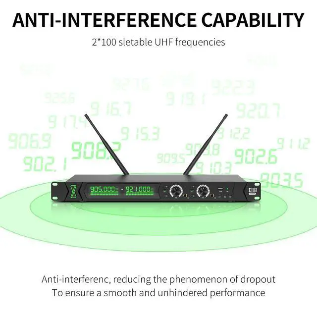 Alt view image 7 of 7 - RW2090 Wireless in Ear Monitor System,4 Bodypack Wireless IEM System | 902-928MHz,230Ft(70m) Range,Bluetooth Audio Monitoring System for Musicians,Stage Performance,Band Rehearsal,Studio Recording
