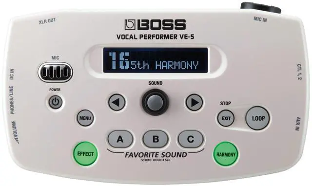 Main image of VE-5 Compact Vocal Performer for Vocalists | Personal Effects Processor | Phrase Looper for Harmonizing and Layered Beatboxing | Mic-Stand Mount Included | Reverb, Delay, Pitch Correct