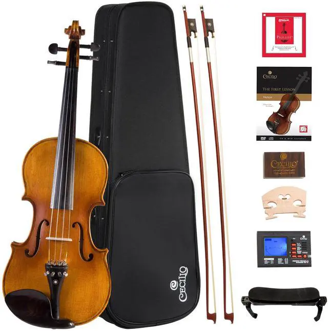 Main image of 1/2 Size Acoustic Violin, Solid Spruce Top Maple Body Beginner Set
