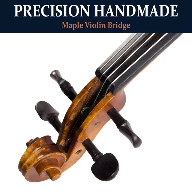 Alt view image 5 of 7 - 1/2 Size Acoustic Violin, Solid Spruce Top Maple Body Beginner Set
