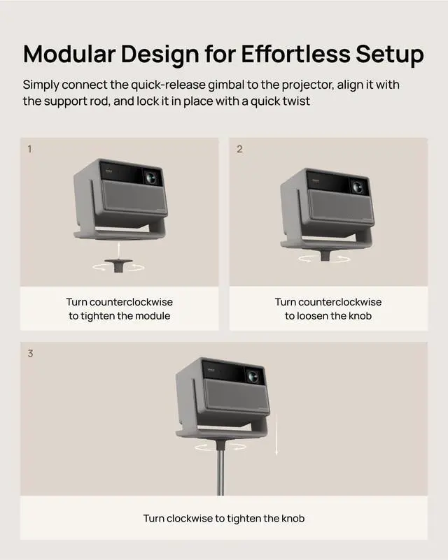 Alt view image 6 of 7 - Floor Stand for Horizon 20 Series(Elephant Grey), Modular Design Makes Installation Easier, Seamlessly Blends into Modern Home Decor, Made from Aerospace-Grade Aluminum Alloy, 2.5 KG Solid Base