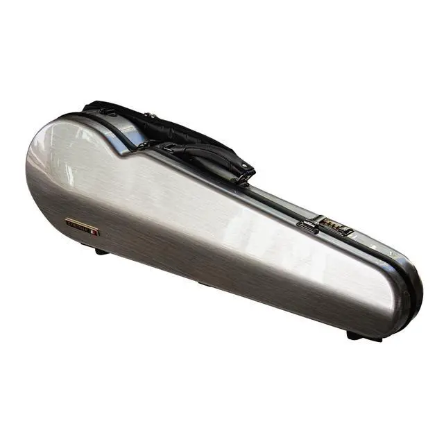 Alt view image 2 of 6 - 4/4 Full Size Violin case High-Strength Carbon Fiber Triangle Violin Music Bag With Combination Lock and Extra Bag Gray Violin Hard Case (VB-Trianglee-SilveryGray spot)