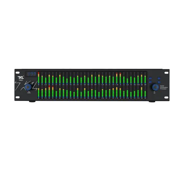 Alt view image 5 of 6 - TKL T2531 Professional Graphic Equalizer Audio Processor Two 31-Band Spectrum Display 2U Audio Digital Equalizador Professional Sound system Professional Equalizers For KTV Stage Performance