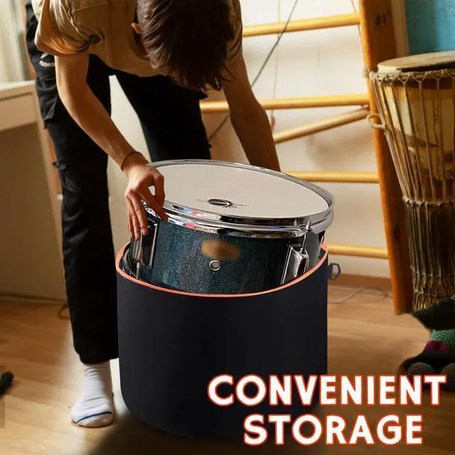 Alt view image 6 of 7 - 5 Piece Drum Bag Set for 12" 13" 14" Tom Snare, 22" Bass Drum Carrying Cases Cover Travel Drum Case Set with Shoulder Strap and Handle for Tom Snare Bass Accessories