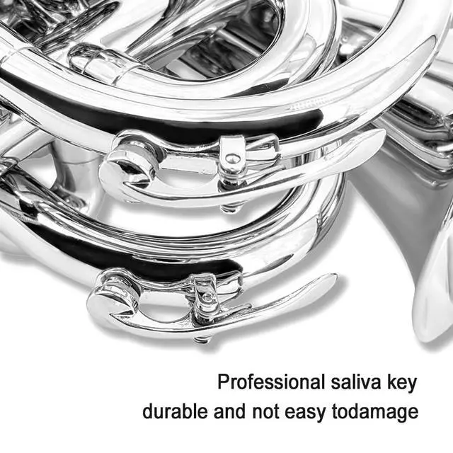 Alt view image 6 of 7 - Bb Pocket Trumpet Mini Brass Instrument for Beginners, Gold Lacquer Finish with 7C Mouthpiece & Case, Ideal for Travel Marching Band Practice (Silver)