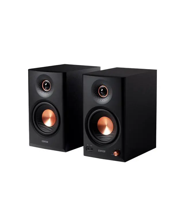 Main image of MR4.5 Bi-Amped Studio Monitor, 80W RMS Bookshelf Speakers - Black | 4.5" Woofer 1" Silk Tweeter Hi-Res Audio Bluetooth 6.0 LDAC XLR/TRS/RCA/AUX Input Music Production Video Editing Home Audio