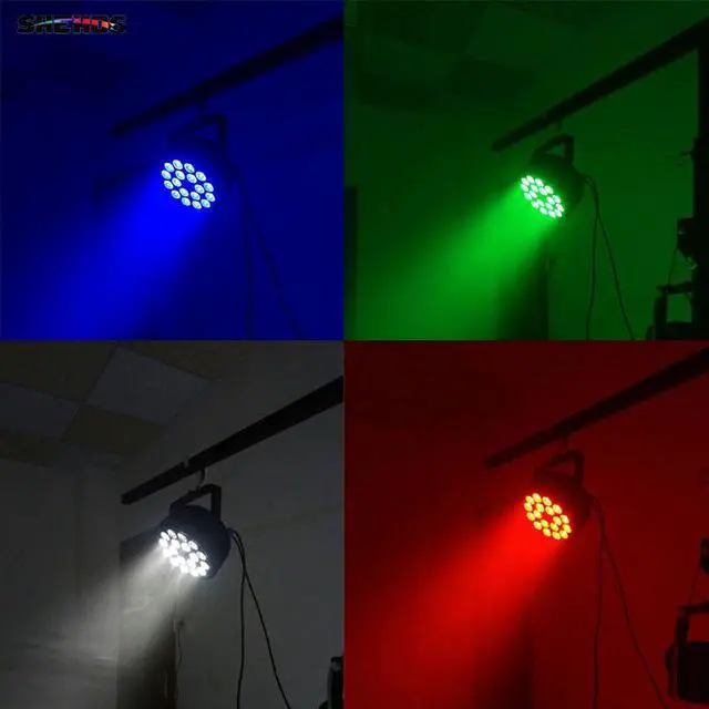 Alt view image 3 of 7 - LED 18x12W Par Can Stage Lights, RGBW 4in1 Uplights | Wash/Strobe Effect, DMX512, Aluminum Shell, with Sound Activated Party Lights for Christmas Halloween Disco Club Wedding