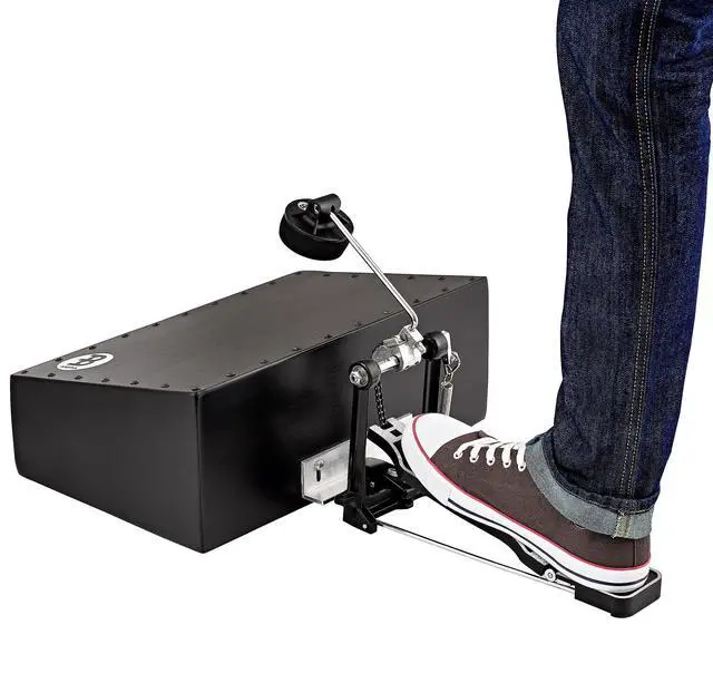 Alt view image 2 of 7 - BASSBOX Acoustic Cajon Stomp Box with L-Shaped Beater, Black (VIDEO)