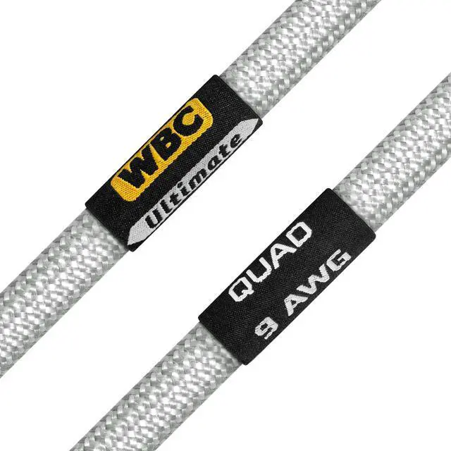Alt view image 4 of 7 - 15 Foot Ultimate - 9 AWG - Ultra-Pure OFC - Premium Audiophile HiFi Bi-Wire Speaker Cable Pair with Eminence Gold Banana Plugs & Silver Tweed Jacket