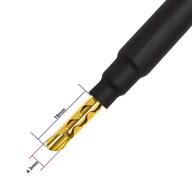 Alt view image 7 of 7 - 15 Foot Ultimate - 9 AWG - Ultra-Pure OFC - Premium Audiophile HiFi Bi-Wire Speaker Cable Pair with Eminence Gold Banana Plugs & Silver Tweed Jacket
