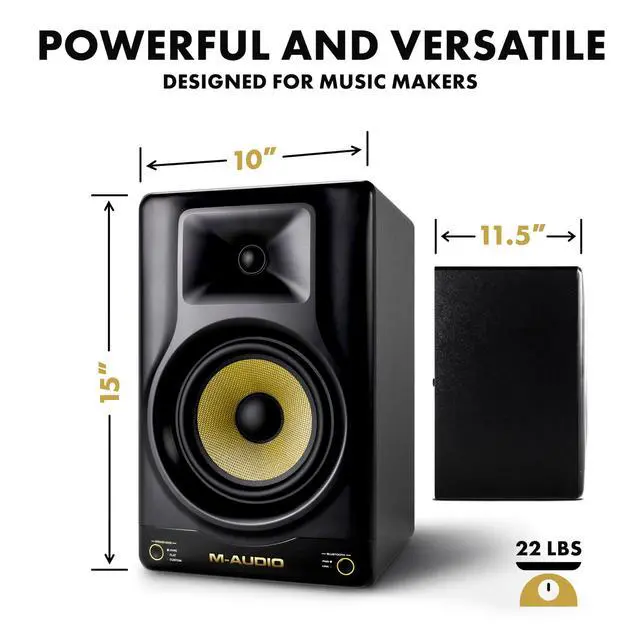 Alt view image 7 of 7 - Forty Eighty 8" Studio Monitor Speaker for Production and Mixing with Precision DSP Crossover, EQ, Control App and Bluetooth