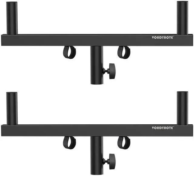 Main image of Dual Speaker Pole Mount Mounting Fork Bracket Bar Adapter, 2-Pack | Fixed 21" Width, Pole Mount, Dual Speaker Mounting Fork, Dual Mount Speaker Bracket