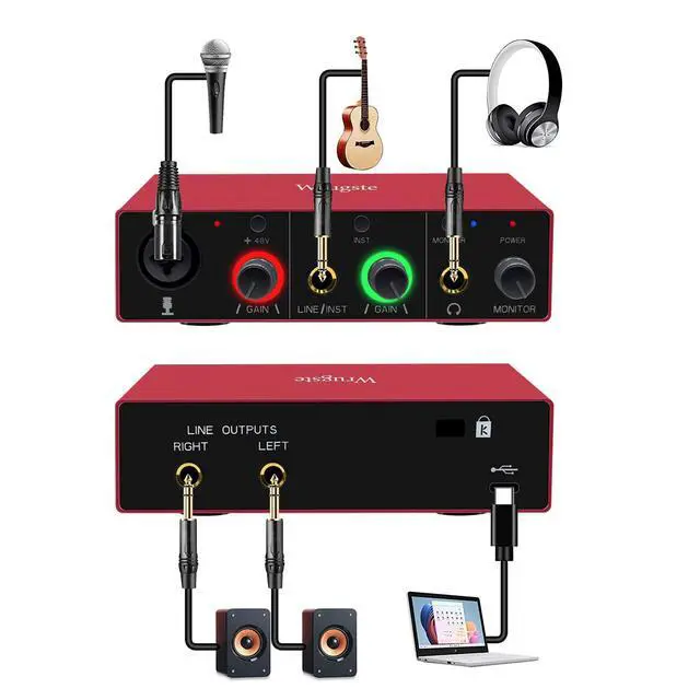 Alt view image 2 of 6 - USB Audio Interface Solo(24Bit/192kHz)+48V Phantom Power for Computer Recording Podcasting and Streaming Plug and Play Noise-Free XLR Audio Interface for PC No Software Included