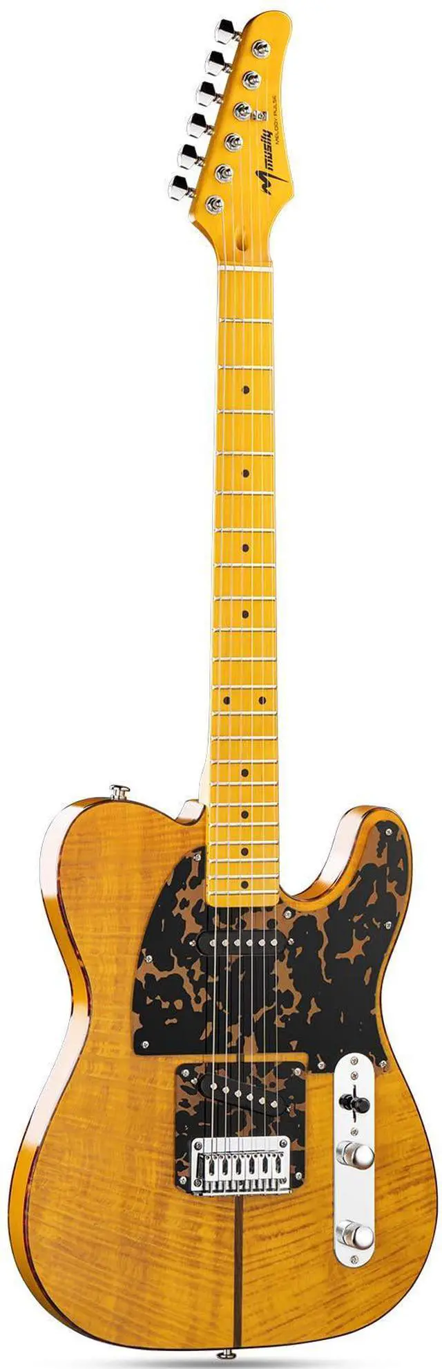 Main image of MBT Solid Body Electric Guitar with Mahogany Body, Maple Fingerboard and Bone Nut, for Beginner to Professional Players, Right Handed, Natural Gloss Surface