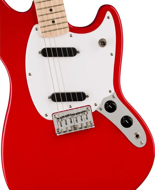 Alt view image 3 of 7 - Squire Sonic Mustang Electric Guitar, Torino Red, Maple Fingerboard