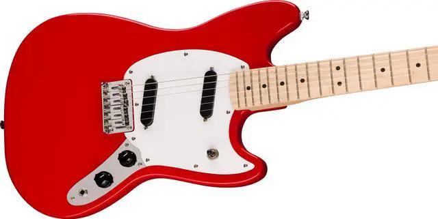 Alt view image 5 of 7 - Squire Sonic Mustang Electric Guitar, Torino Red, Maple Fingerboard