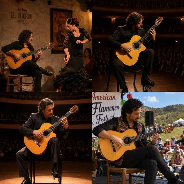 Alt view image 7 of 7 - Flamenco Acoustic Electric Classical Nylon Guitar Beginner Adult | Spruce top, cypress back and sides, cutaway body with 2-band EQ pickup for amplified flamenco, includes padded gig bag