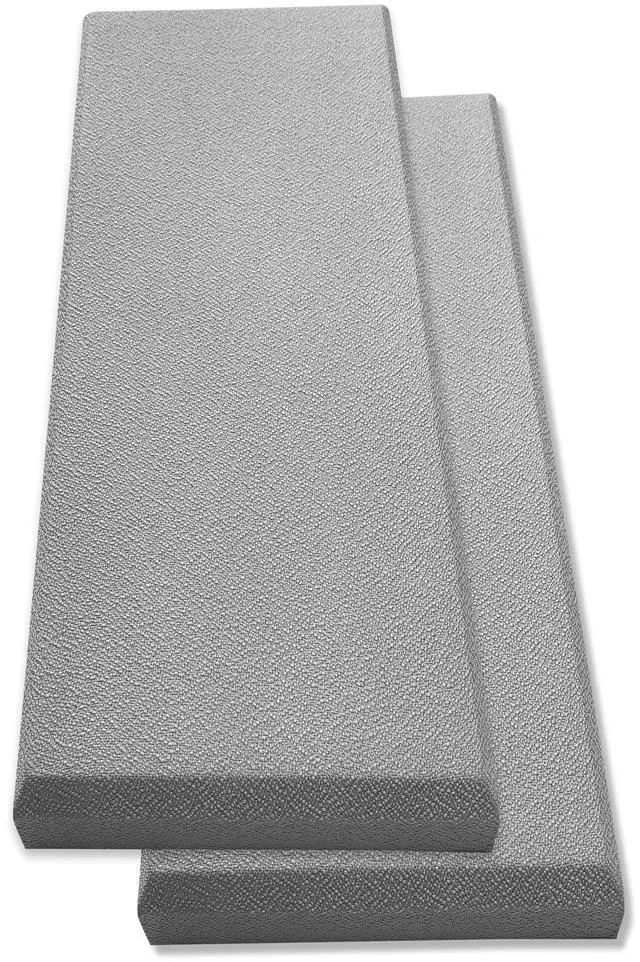 Main image of Acoustic Panel Gray | Fiberglass 2-pack | Professional sound absorbing Panel | Decorative sound proof panel | acoustic wall panel (36x13x2 in) - Gray