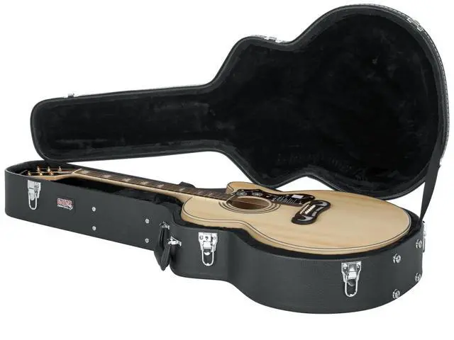 Alt view image 3 of 7 - Cases Deluxe Wood Case for Jumbo Acoustic Guitars (GW-JUMBO)