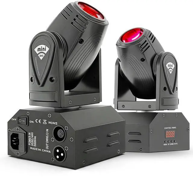 Main image of Moving Head Mini LED 10W RGBW 4in1 Beam Effect Stage Lights 2 Pack | Professional 11/13 DMX Channels Sound Activated DJ Lights for Disco Club Party Dance Wedding