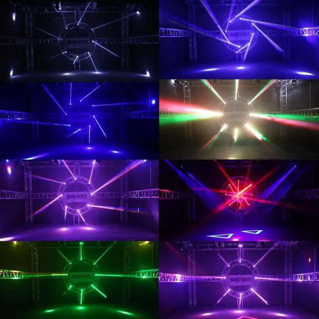 Alt view image 2 of 7 - Moving Head Mini LED 10W RGBW 4in1 Beam Effect Stage Lights 2 Pack | Professional 11/13 DMX Channels Sound Activated DJ Lights for Disco Club Party Dance Wedding