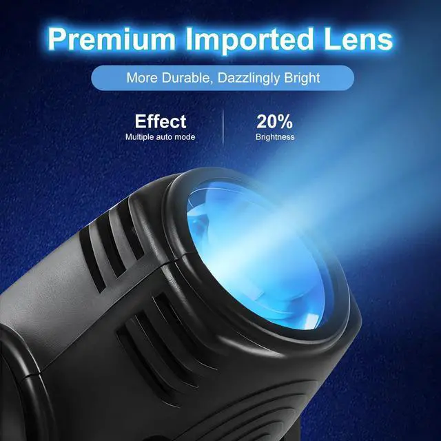 Alt view image 6 of 7 - Moving Head Mini LED 10W RGBW 4in1 Beam Effect Stage Lights 2 Pack | Professional 11/13 DMX Channels Sound Activated DJ Lights for Disco Club Party Dance Wedding