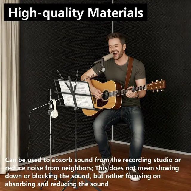 Alt view image 6 of 7 - 4 Pcs Extra Large Sound Absorbing Blanket 96x80, Sound Proof Curtain | Heavy Duty, Effectively Absorbs Sound Waves, Thick Quilted Cotton Fabric, Studio Acoustic Cancelling Curtain for Wall Hanging