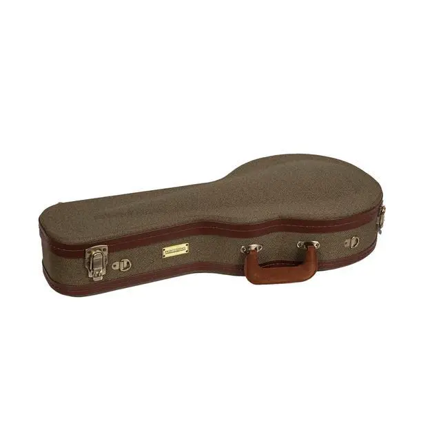 Alt view image 4 of 6 - Master Series F-Style Mandolin Case | Olive Green Tweed Exterior, Re-Engineered Wooden Shell, Leather Handle, Backpack Straps(CRW720MFOG)