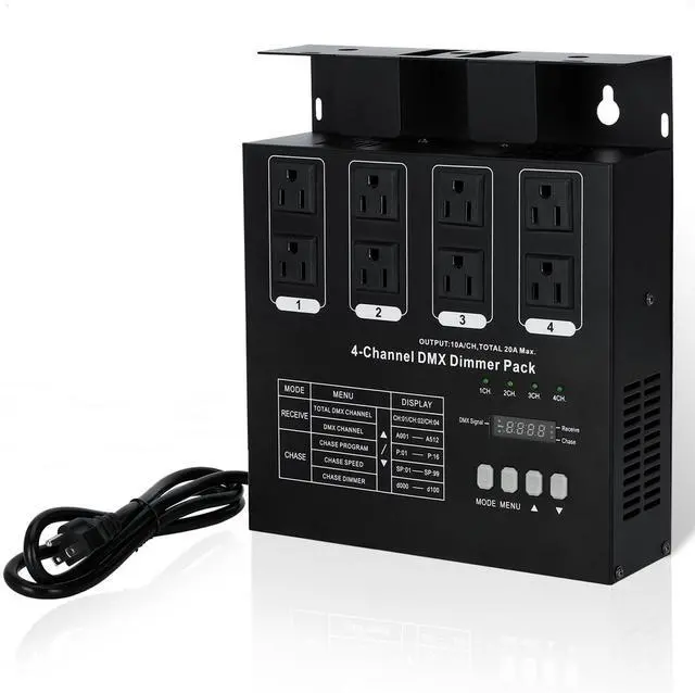 Main image of Dmx Dimmer Pack with Dmx 4-Channel Dmx512 Dimmer Pack Suitable for Stage Lighting Control