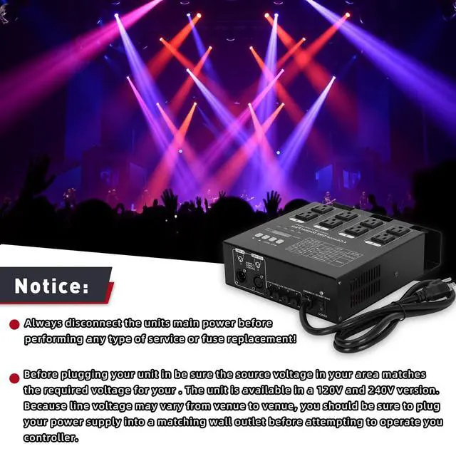 Alt view image 5 of 6 - Dmx Dimmer Pack with Dmx 4-Channel Dmx512 Dimmer Pack Suitable for Stage Lighting Control