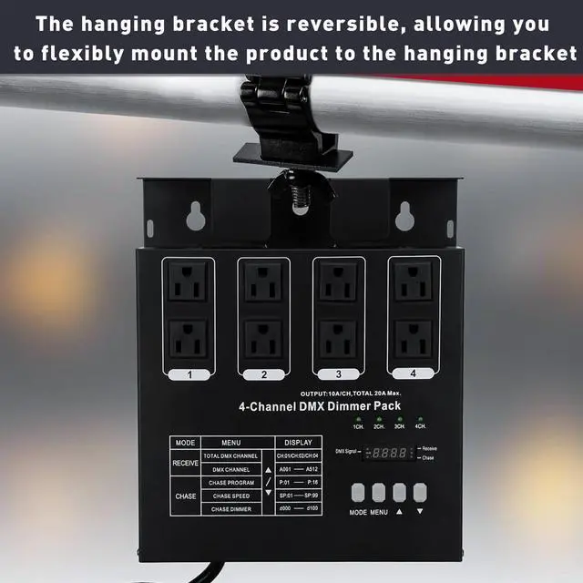 Alt view image 4 of 6 - Dmx Dimmer Pack with Dmx 4-Channel Dmx512 Dimmer Pack Suitable for Stage Lighting Control