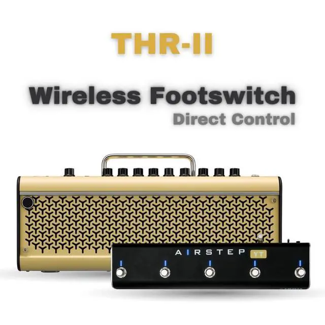 Alt view image 2 of 5 - Airstep YT Edition THR10II, THR30II Desktop Amp Foot Controller with 5 Footswitches, 3 Control Modes(Change Slots, Toggle Effects), 300H Playtime, Wirelessly Control Your THRII for Home and Gig