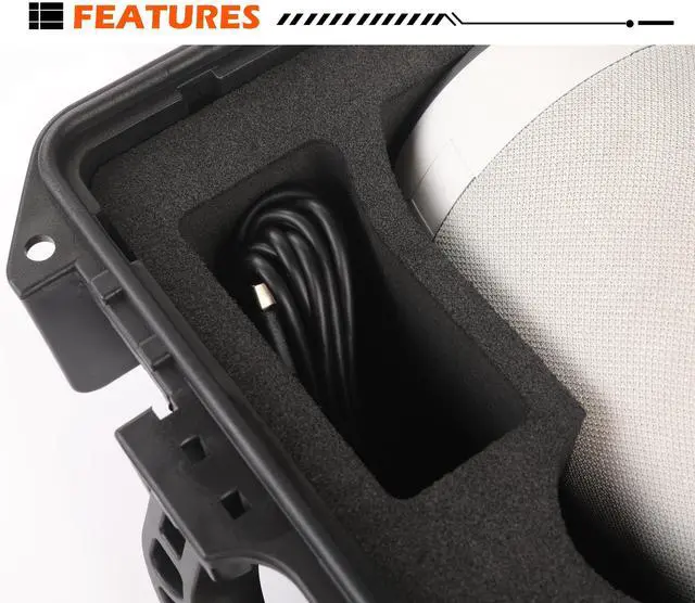 Alt view image 6 of 7 - Hard Case for Meeting Owl 3, Travel & Storage Case Compatible with Meeting Owl 3, Meeting Owl 4+, Holds Expansion Mic, Cords, Accessories & Lock Adapter